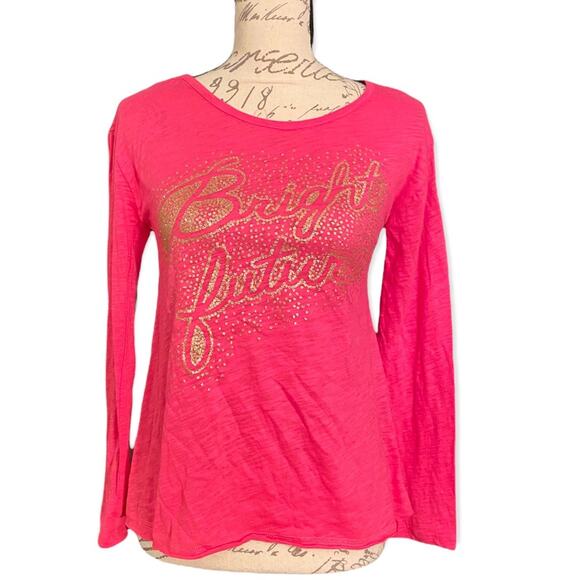 Epic Threads Pink Gold Glitter Long Sleeve Short Size X-Large - Picture 1 of 1